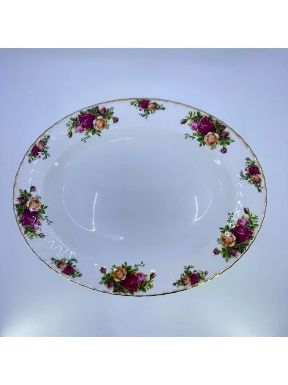 vintage royal albert old country roses oval serving platter bone china